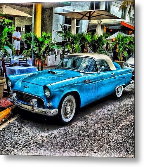 Beautiful Metal Print featuring the photograph #beautiful #cars In #miami And by Alexandr Dobrovan