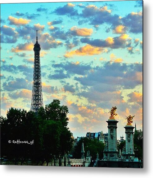 Teg Metal Print featuring the photograph Beautiful Paris. #paris #eiffeltower by Raffaele Salera