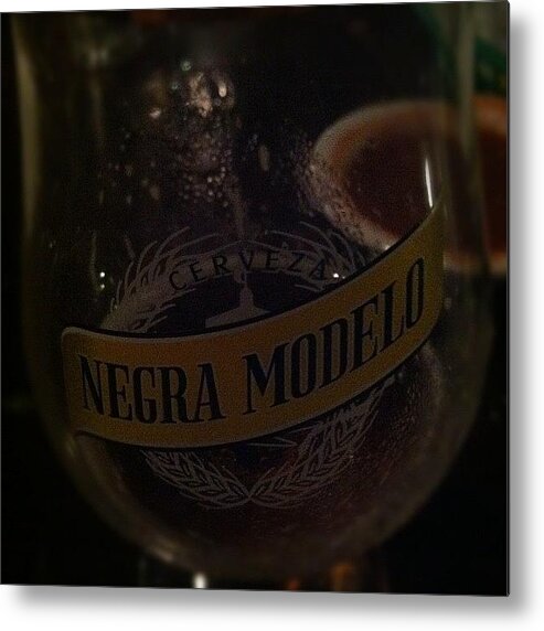Negramodelo Metal Print featuring the photograph #beer #cerveza #negramodelo by Javi Sola