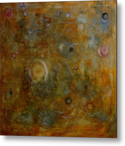 Abstract Metal Print featuring the painting Bliss by Tom Roderick