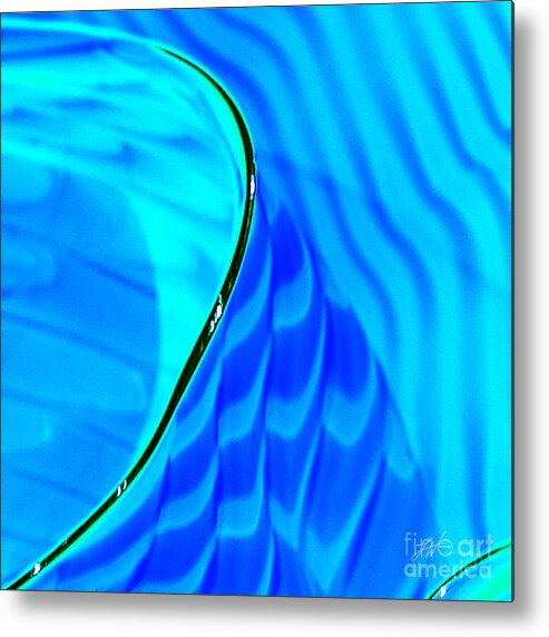 Art Glass Metal Print featuring the photograph Blue and Green by Artist and Photographer Laura Wrede