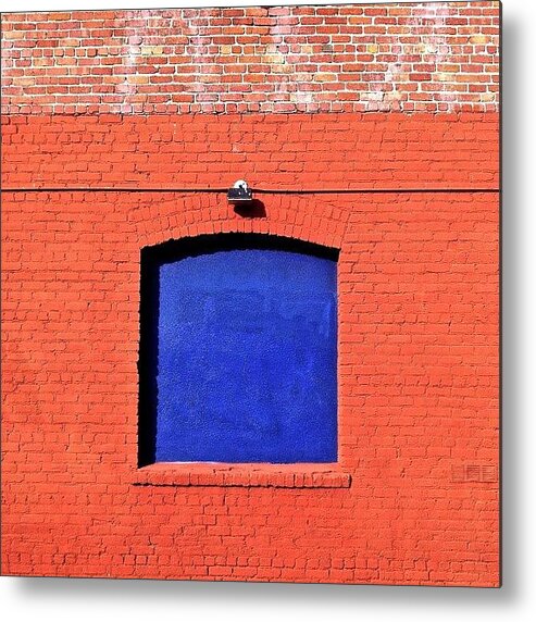 Brickoftheday Metal Print featuring the photograph Blue Window by Julie Gebhardt