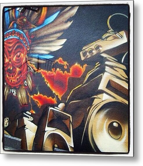 Canart Metal Print featuring the photograph #bristolgraffiti #bristol #lakota by Nigel Brown