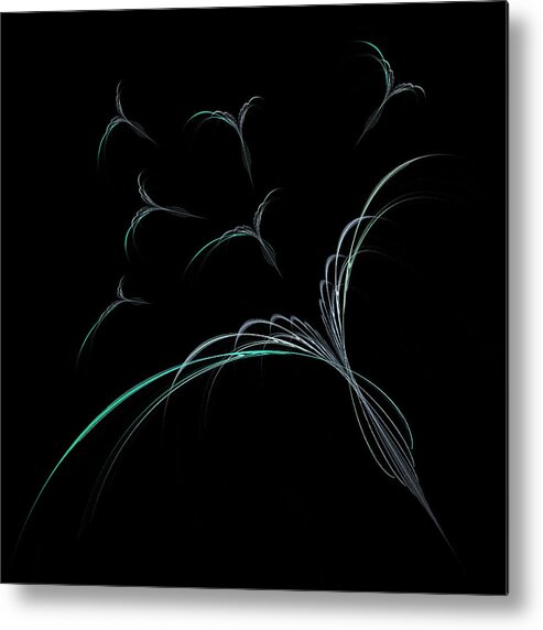Seeds Metal Print featuring the digital art Caught on the Breeze by Bel Menpes