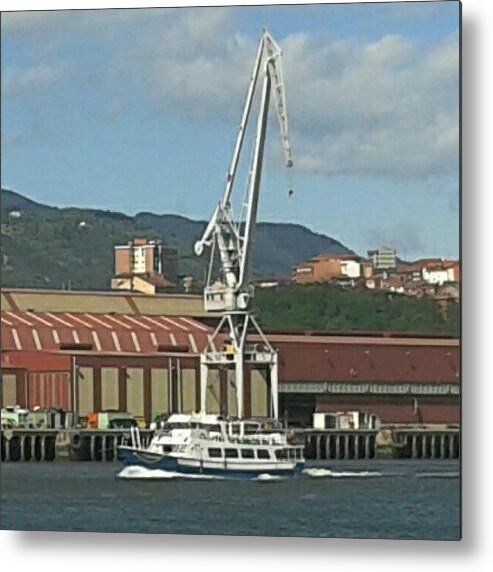 Crane Metal Print featuring the photograph Chimbito #bilbao #instagram by David R