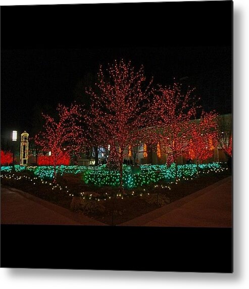 Templesquare Metal Print featuring the photograph Christmas Lights At Temple Square #slc by Brolin Roney