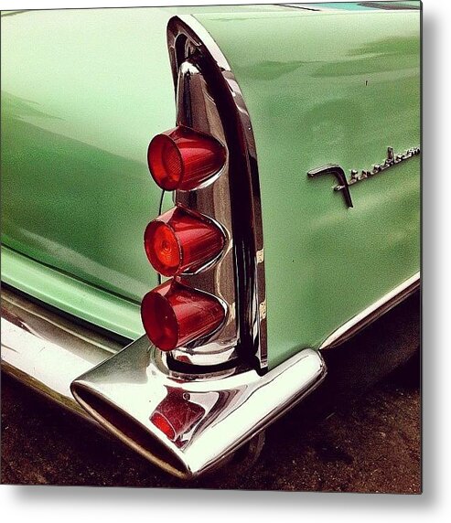 Classiccar Metal Print featuring the photograph Classic car tail lamp by Julie Gebhardt