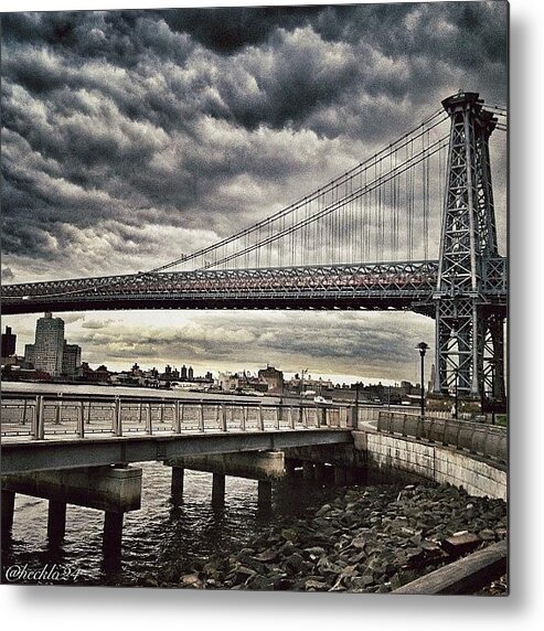 Bridge Metal Print featuring the photograph Cloud Power #clouds #bridge #cloudporn by Hector Lopez ✨