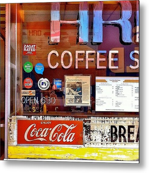 Sanfrancisco Metal Print featuring the photograph Coffee Shop Window by Julie Gebhardt