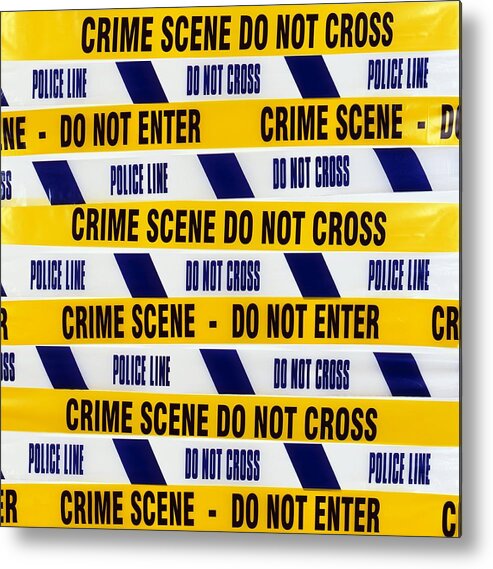 Equipment Metal Print featuring the photograph Crime Scene Tape by Kevin Curtis