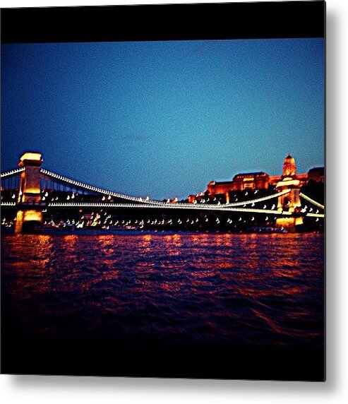 Bridge Metal Print featuring the photograph Danube Bridge #porusski #danube #bridge by Marianna Garmash