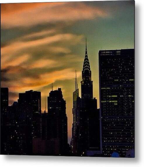 Nyc Metal Print featuring the photograph Dark Nyc Rises. #gotham #newyorkcity by Vanessa C