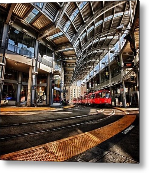  Metal Print featuring the photograph Downtown San Diego Trolley Station by Larry Marshall