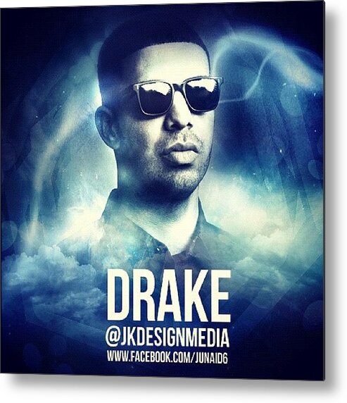Photoshop Metal Print featuring the photograph Drake Design, Follow Me Here ! by Junaid Khan