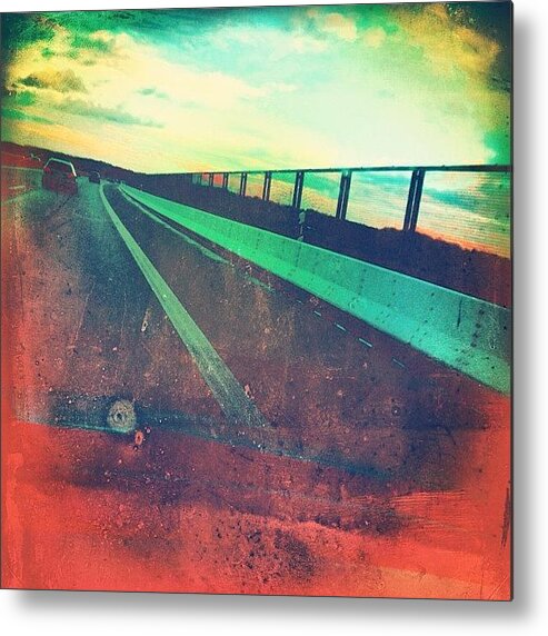 Autobahn Metal Print featuring the photograph Driving On The Bridge #highway by Cy Rena