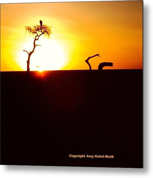 30likes Metal Print featuring the photograph East African Sunset by Jorg Gobel-Staib