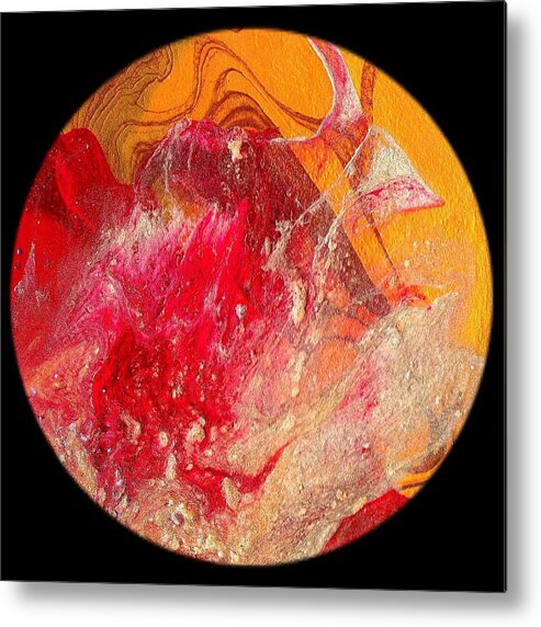 Abstract Metal Print featuring the painting Emergence #1203 by Dina Sierra