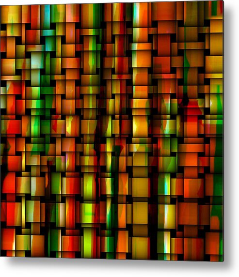 Abstract Metal Print featuring the digital art Fenced In by Susan Epps Oliver