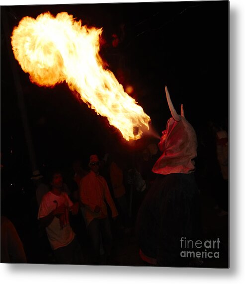 Fuego Metal Print featuring the photograph Fire axe 2 by Agusti Pardo Rossello