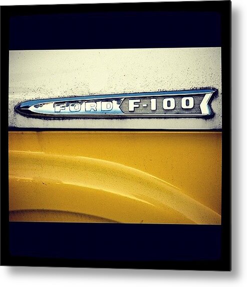 30likes Metal Print featuring the photograph Ford F-100. #logo #cars #car #truck by Christopher Hughes