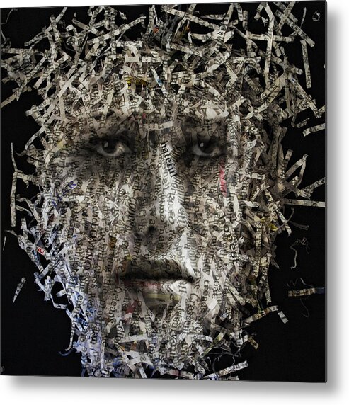 Photo Metal Print featuring the digital art Fragments by Aref Nammari