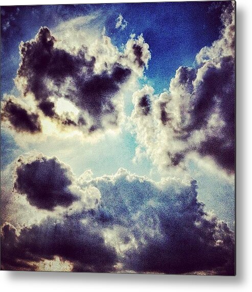 Blue Metal Print featuring the photograph Good Friday #heaven #sky #hdr #clouds by Maura Aranda