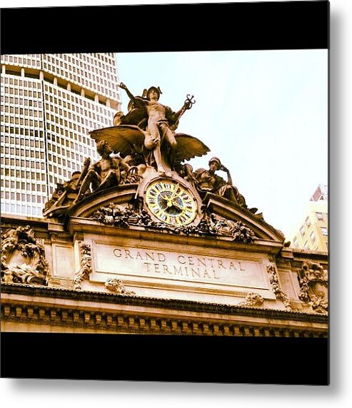 Grandcentralstation Metal Print featuring the photograph #grandcentralstation 🚉 #clock At by Luis Alberto