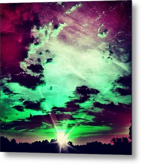 Instaclouds Metal Print featuring the photograph Green Purple by Katie Williams