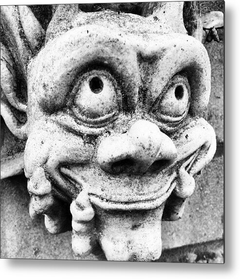 Statue Metal Print featuring the photograph Grin by Gary Stringer