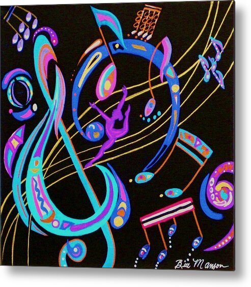 Fine Art Metal Print featuring the painting Harmony in Dance by Bill Manson