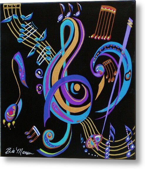 Fine Art Metal Print featuring the painting Harmony in Motion by Bill Manson