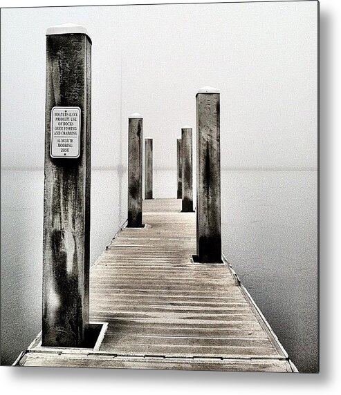  Metal Print featuring the photograph Heavy Fog Out On The Water Today by DCat Images