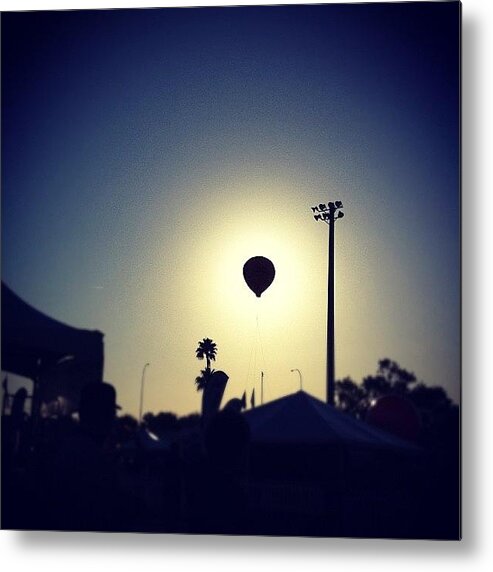Notredame Metal Print featuring the photograph #hot #air #balloon #hotairballoon In by Jenni Munoz