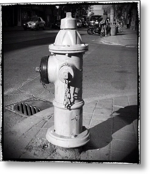 Toronto Metal Print featuring the photograph #hydrant #bw #blackandwhite #edit by Eddie Urwalek