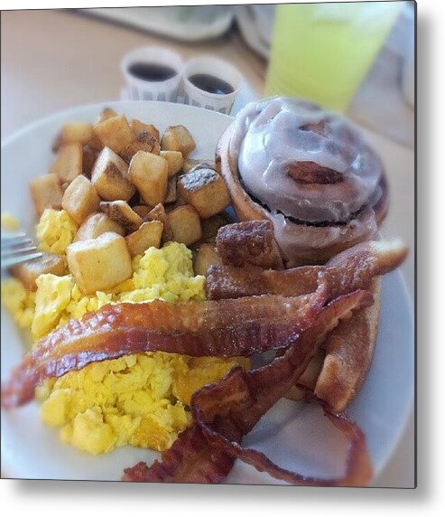 Foodstagram Metal Print featuring the photograph #ikea #breakfast #yum #yummy #sunday by Travis Albert