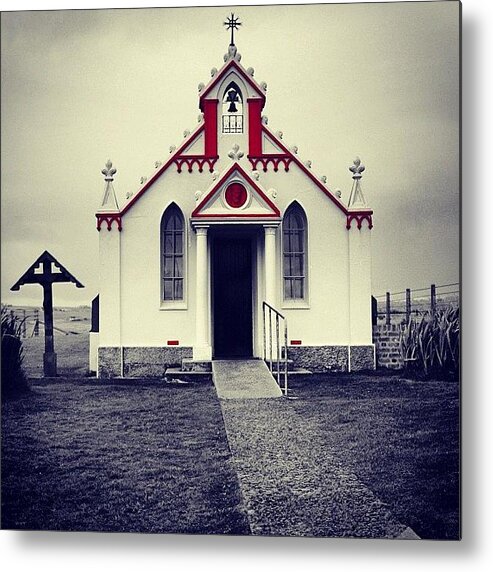 Outdoor Metal Print featuring the photograph Italian Chapel - Orkney Islands by Luisa Azzolini