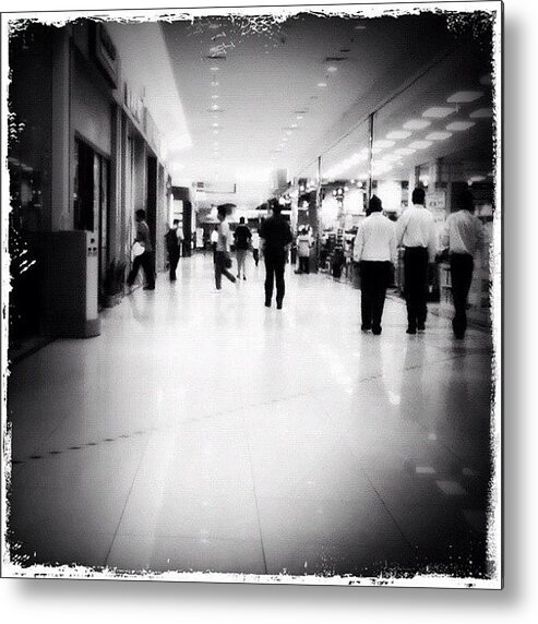 Walking Metal Print featuring the photograph #jusco #shoppingmall #people #walking by Sarah Mcrotring