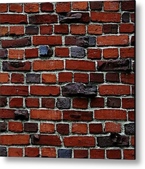 Efranz13 Metal Print featuring the photograph Just Another Brick In The Wall by Elisa Franzetta