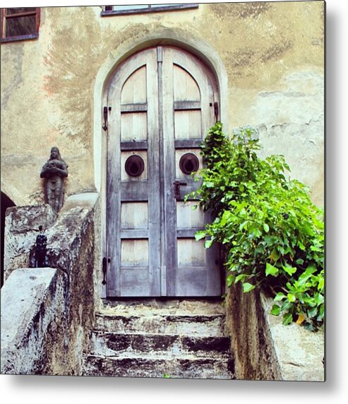 Door Metal Print featuring the photograph Juval castle by Luisa Azzolini