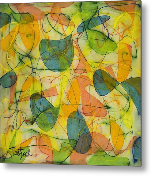 Abstract Metal Print featuring the painting Lighten Up by Lynne Taetzsch