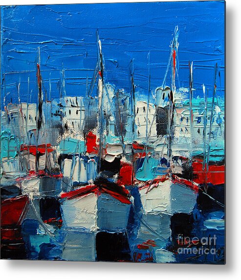 Little Harbor Metal Print featuring the painting Little Harbor by Mona Edulesco