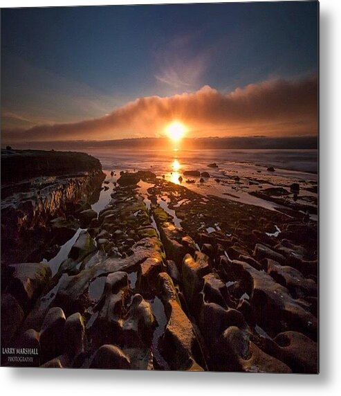  Metal Print featuring the photograph Long Exposure Sunset In La Jolla by Larry Marshall