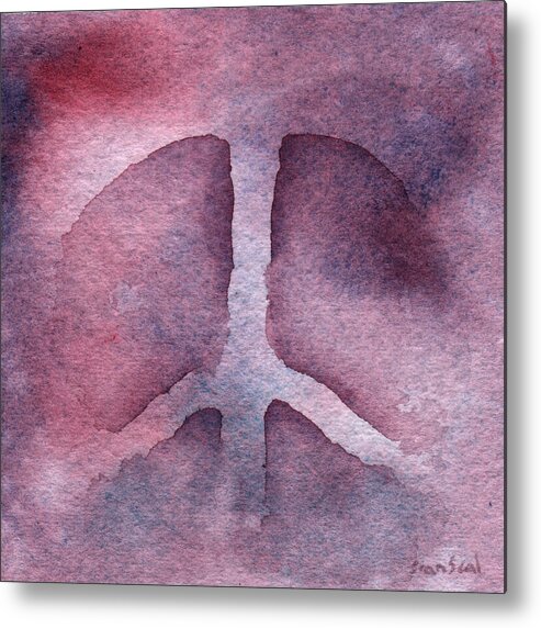 Peace Sign Metal Print featuring the painting Luxurious Peace by Sean Seal
