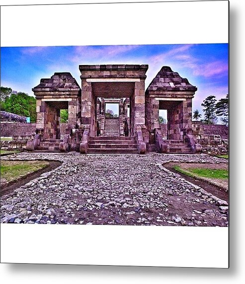 Art Metal Print featuring the photograph Main Gate
the First Of Three Terraces by Tommy Tjahjono