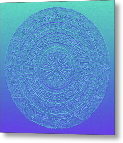 Mandala Metal Print featuring the digital art Mandala Meditation 2 V1 by Margaret Denny