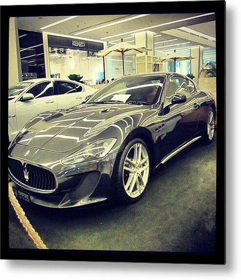 Maserati Metal Print featuring the photograph #maserati #sports #car #convertible At by Jin Yean