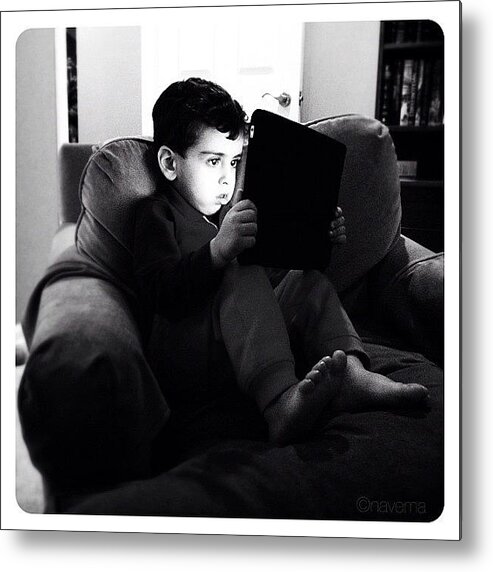 Blackandwhite Metal Print featuring the photograph Max: Portrait Of A Child (1) by Natasha Marco