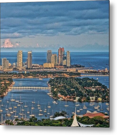 Sobe Metal Print featuring the photograph #miami #biscayne #sobe #island by Joel Lopez