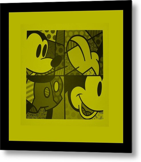Mickey Mouse Metal Print featuring the photograph MICKEY in YELLOW by Rob Hans