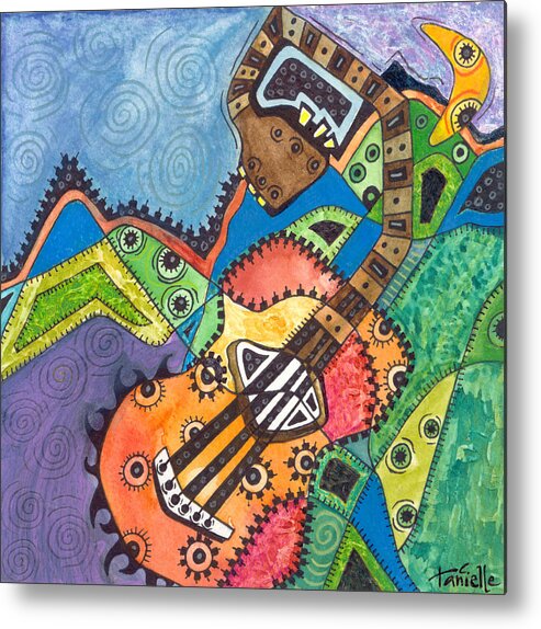 Music Metal Print featuring the painting Music to My Eyes by Tanielle Childers